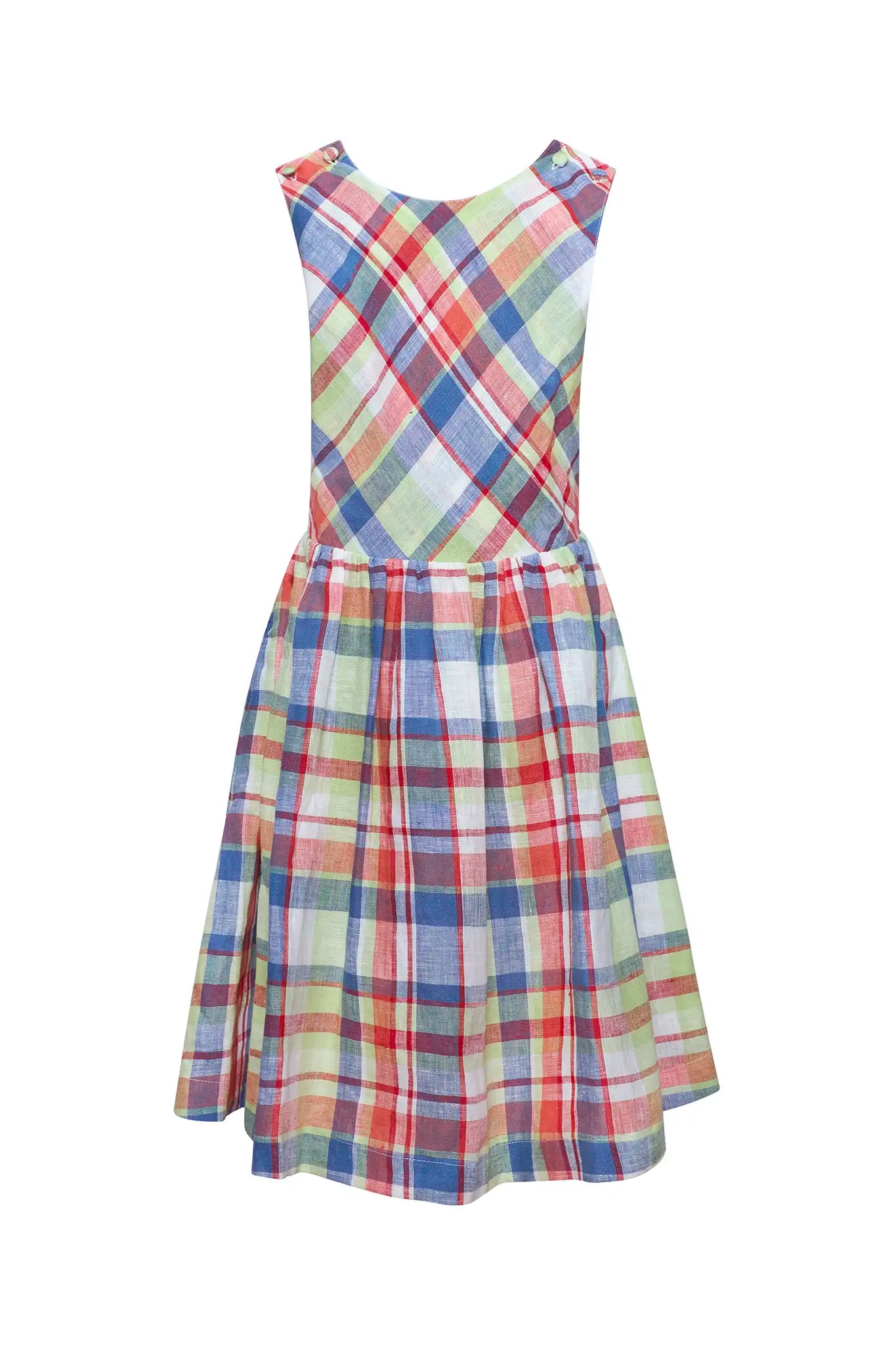 The Kids June Dress in Harbor Club Madras.