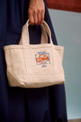 Small canvas tote with a lobster design.