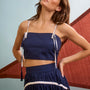 The Allegra Skirt in Navy paired with Kiki Top in Navy.