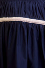 Close up of the Allegra Skirt in navy.