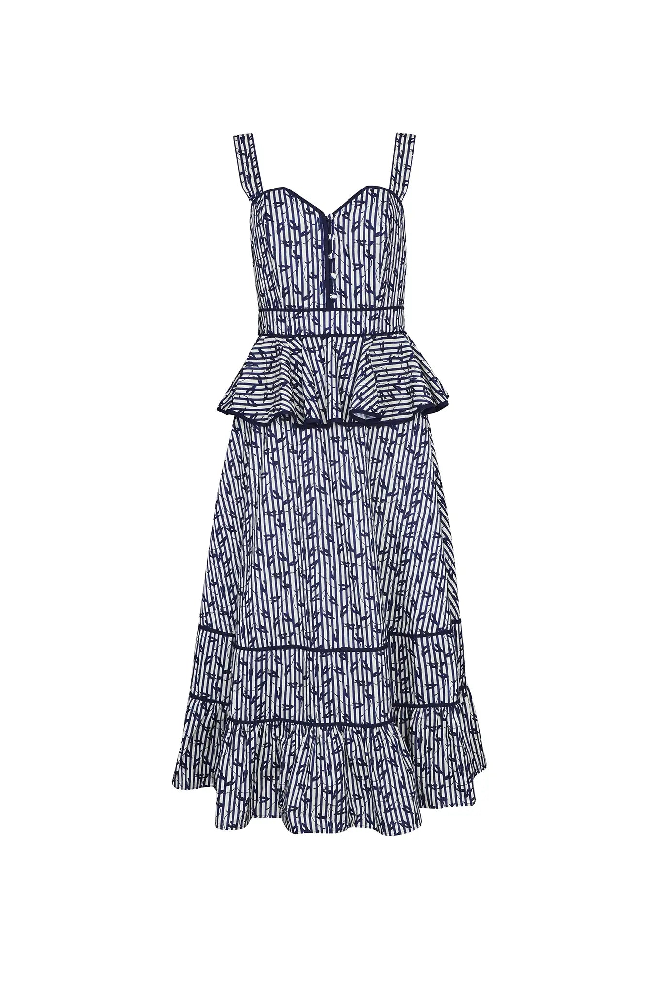 Hunter Bell Vine Stripe Lacey Dress Vine Stripe / 12 Hunter Bell Vine Stripe Lacey Dress Vine Stripe / 12