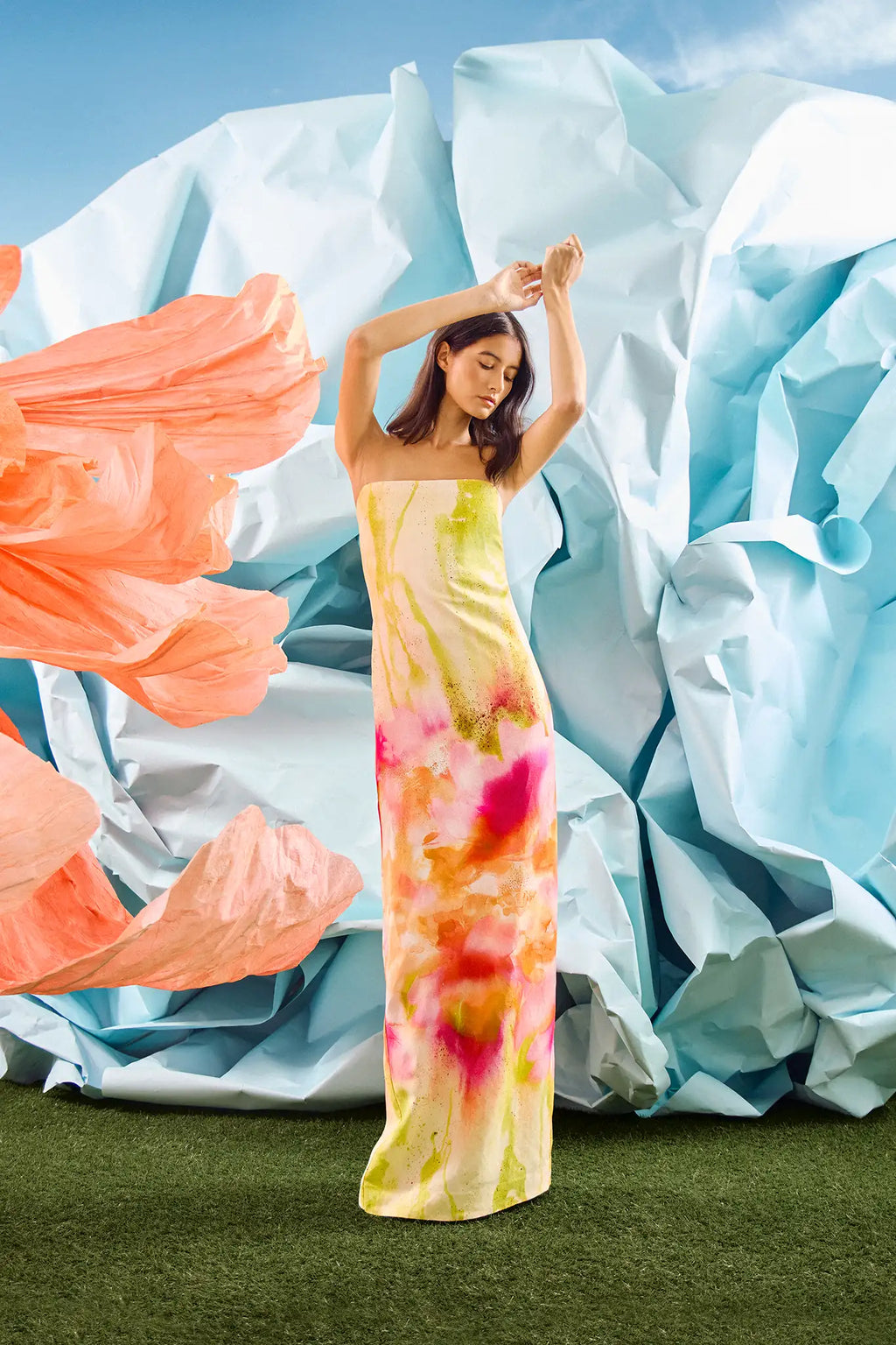 Lainey Dress | Strapless Column Dress | Hunter Bell