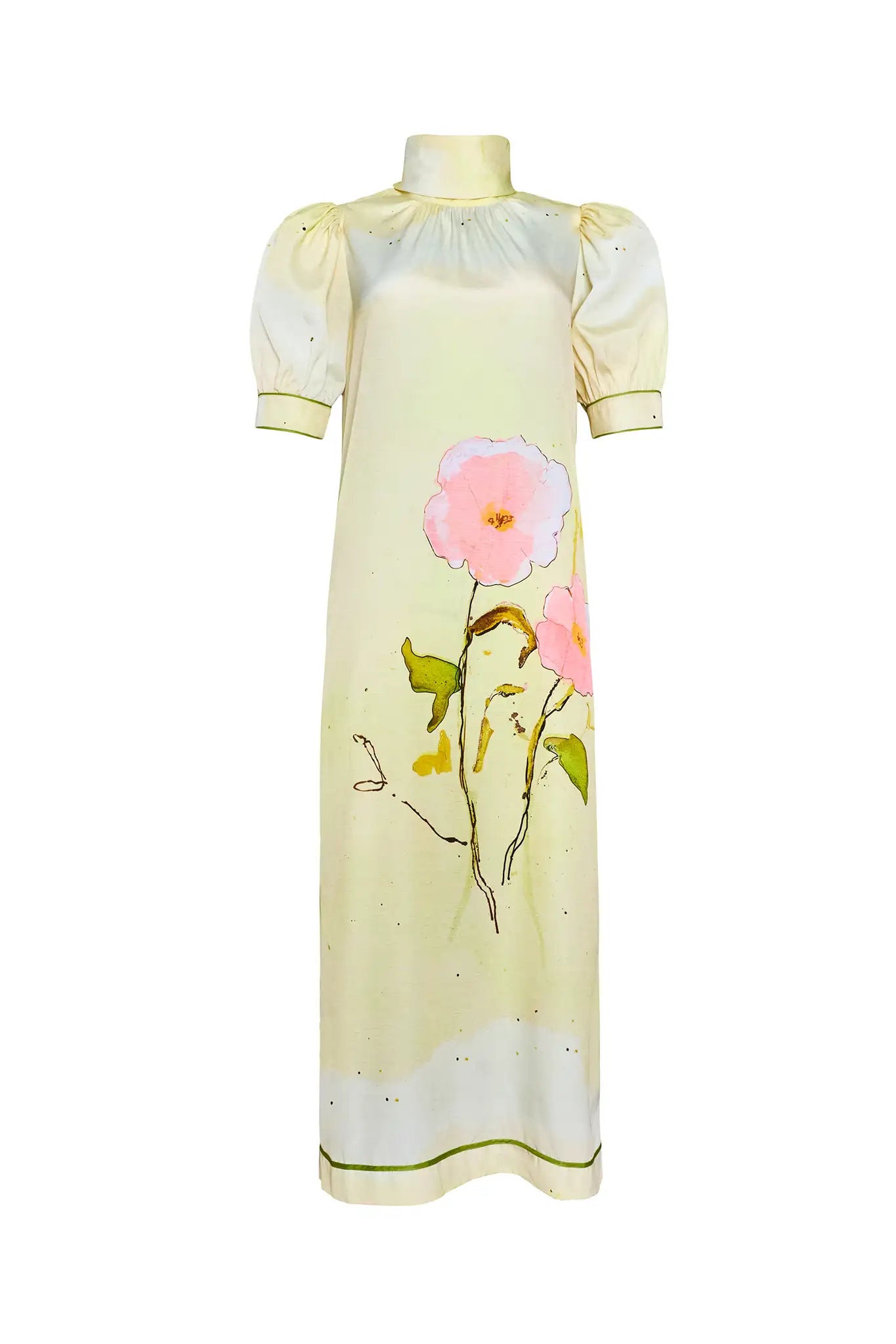 The Langley Dress, mock neck dress, in Quiet Bloom.