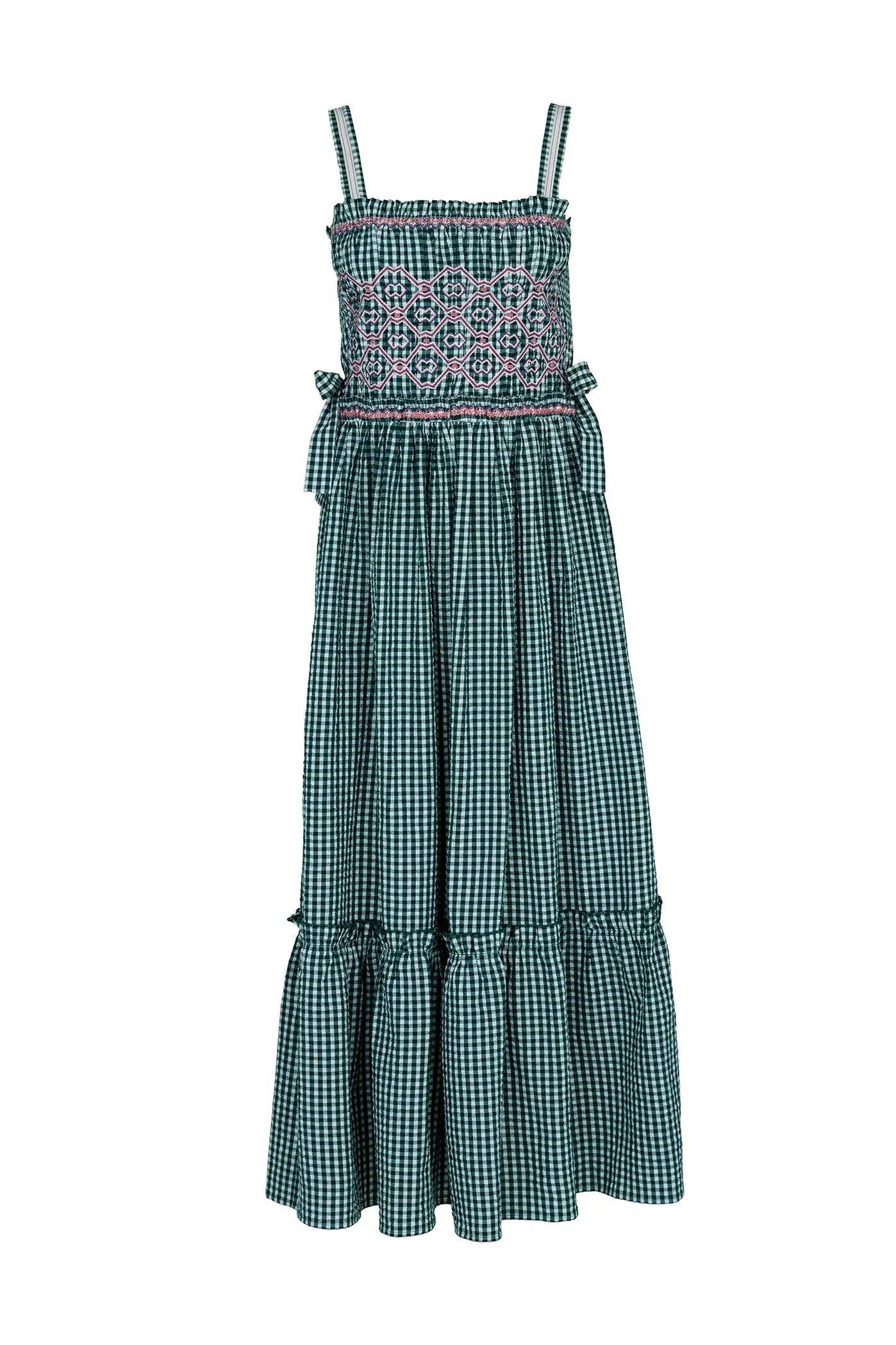 Larissa Dress | Gingham Midi Dress | Hunter Bell