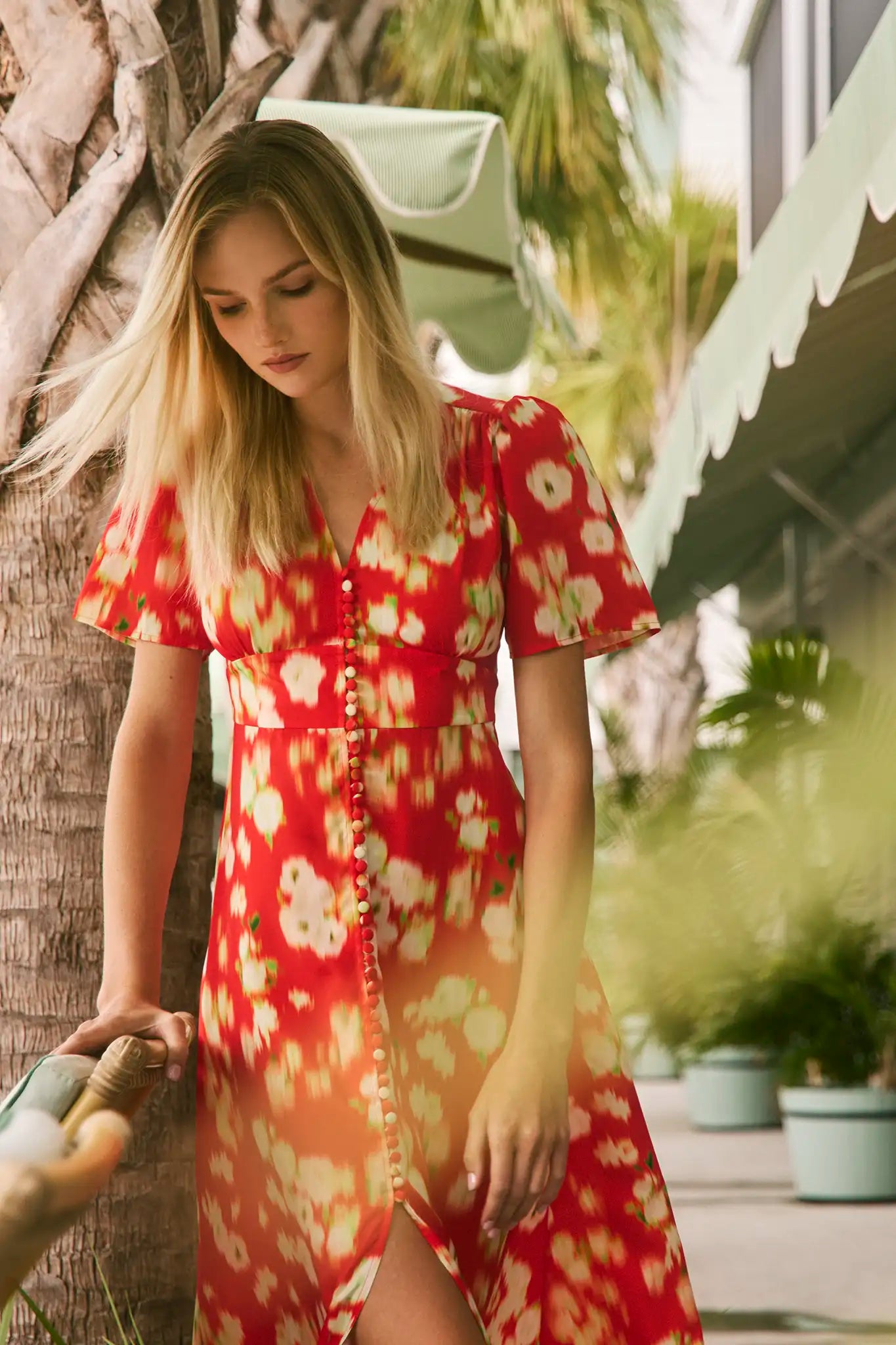 Larson Dress in Aperol Ikat 2 Larson Dress in Aperol Ikat 2