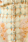 Close up of the Larson Dress, A-line midi dress, in Still Life Symphony.