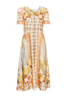 The Larson Dress, A-line midi dress, in Still Life Symphony.