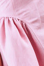 Close up of the Layne Dress, linen blend mini dress, in Pink Sand