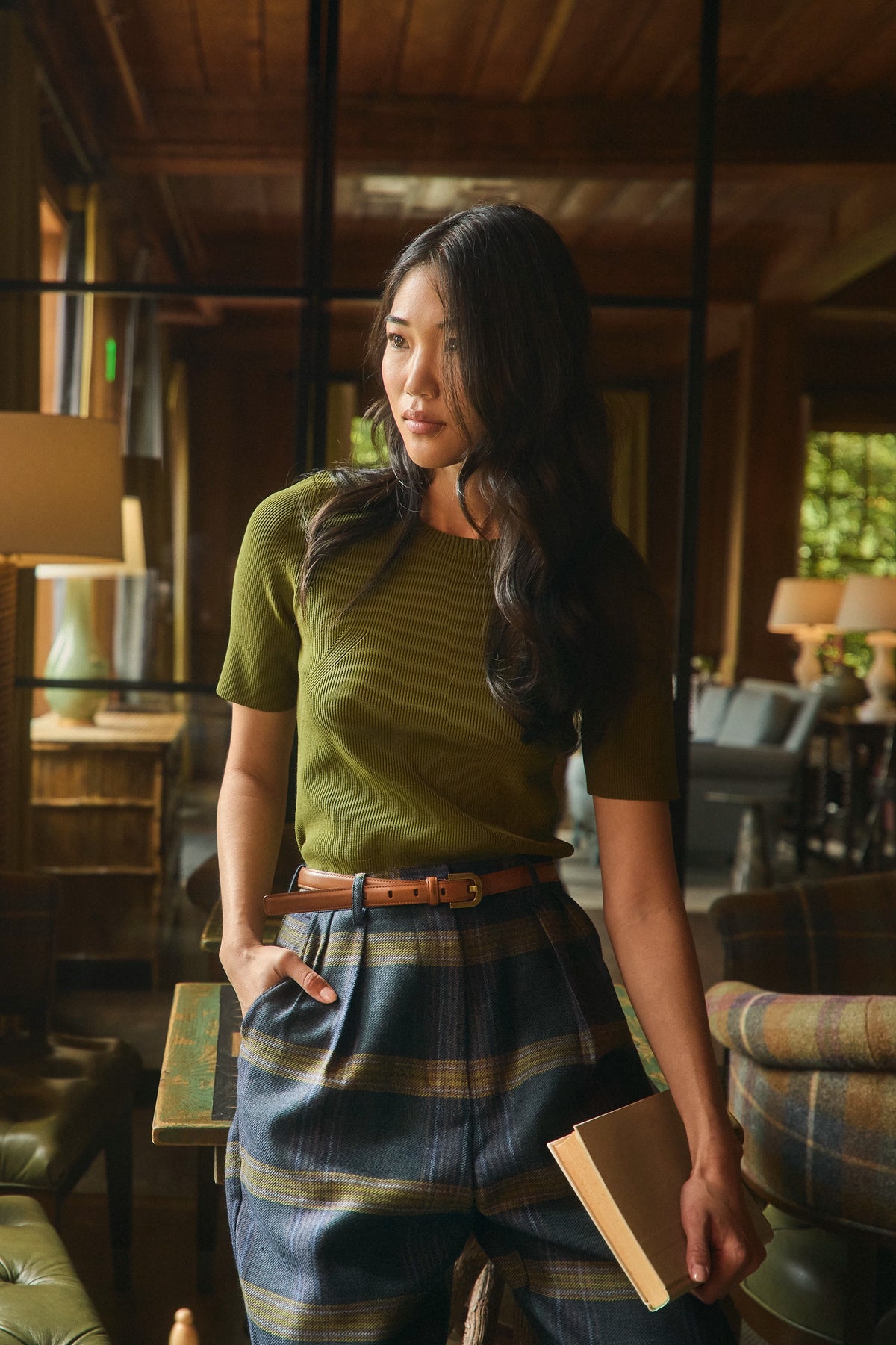 Lee Top | Knit Green Top | Hunter Bell
