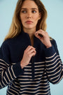 The Lewis Pullover in Midnight Blue.
