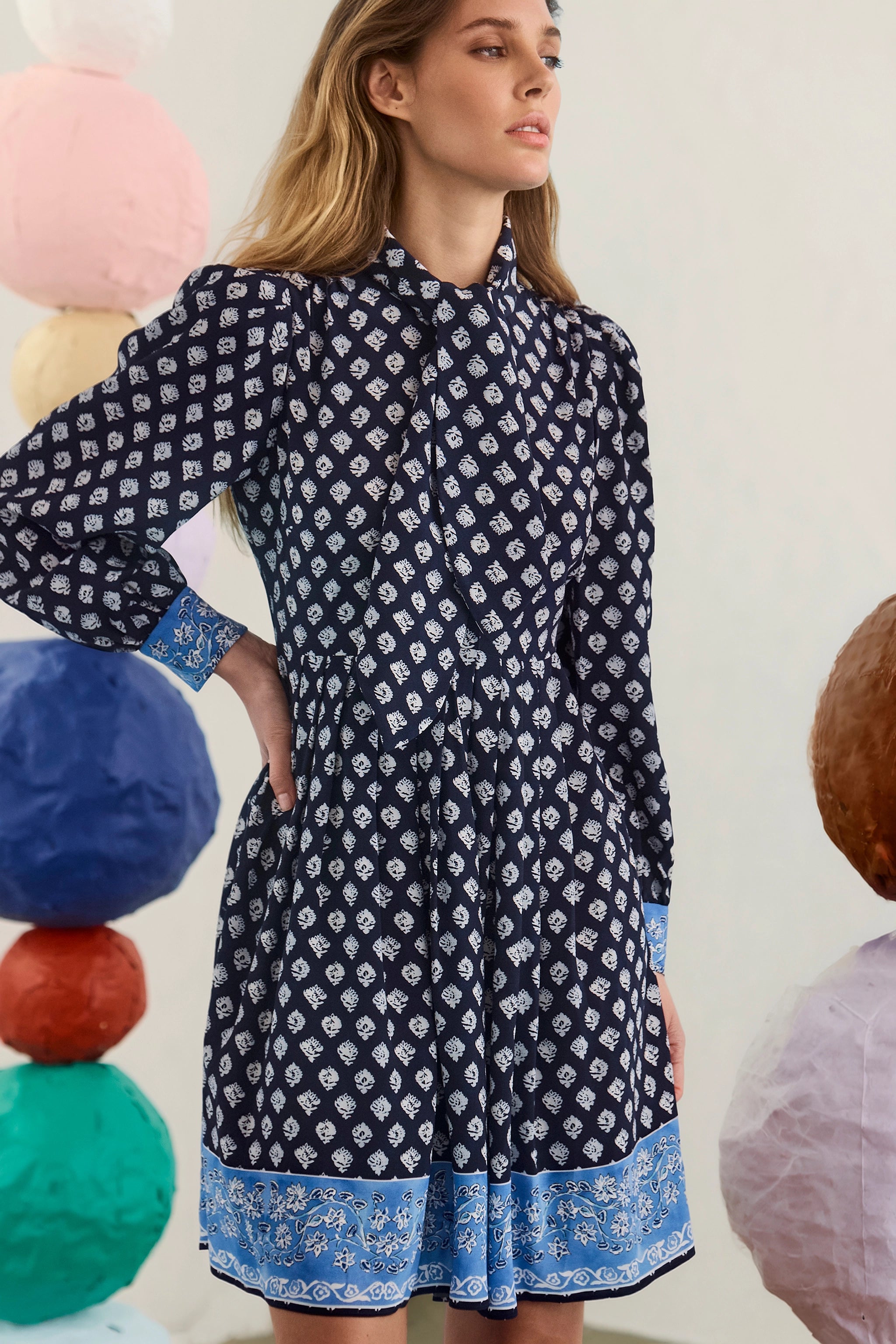 The Lila Dress in Thistle & Vine Blue. 