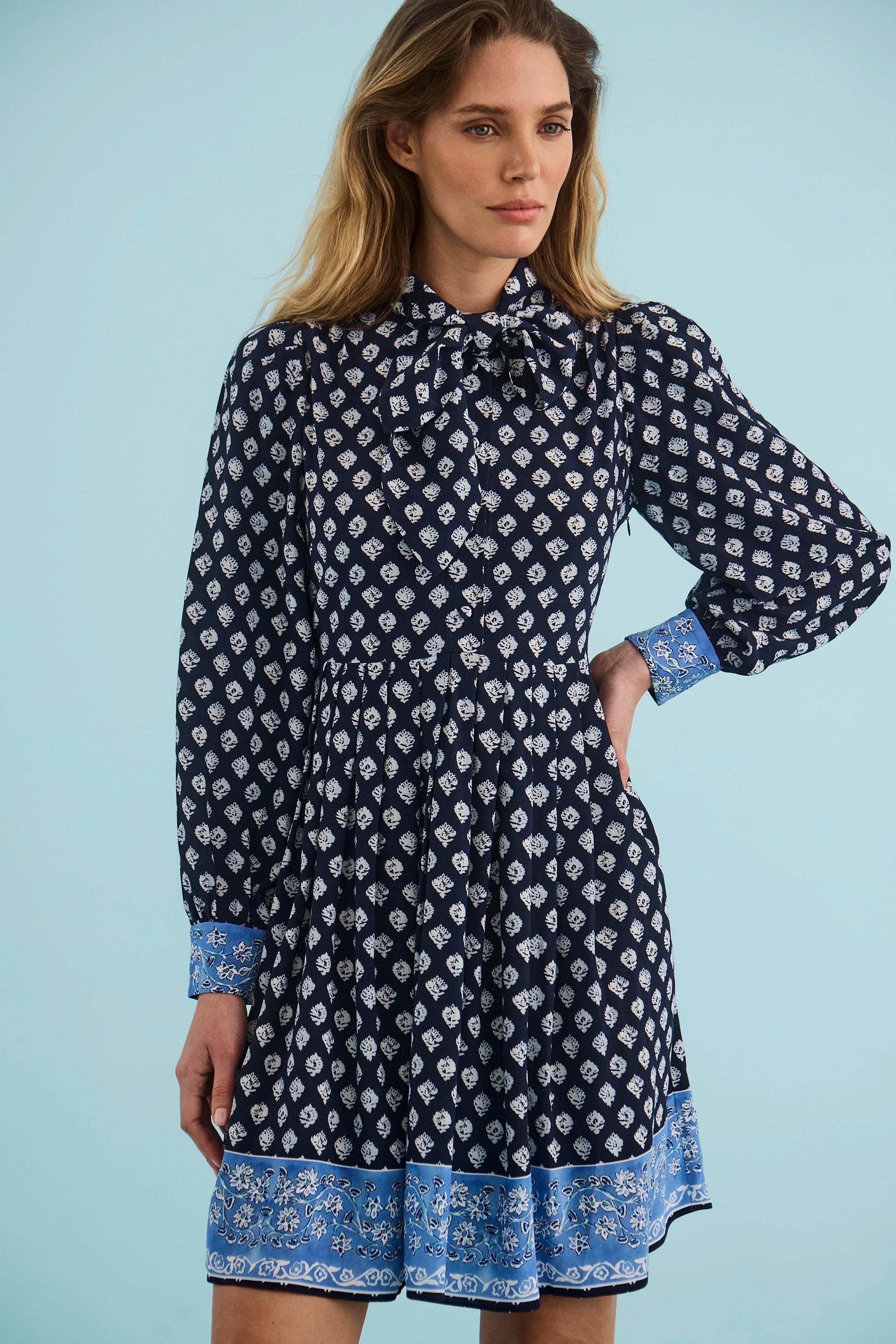 The Lila Dress in Thistle & Vine Blue. 