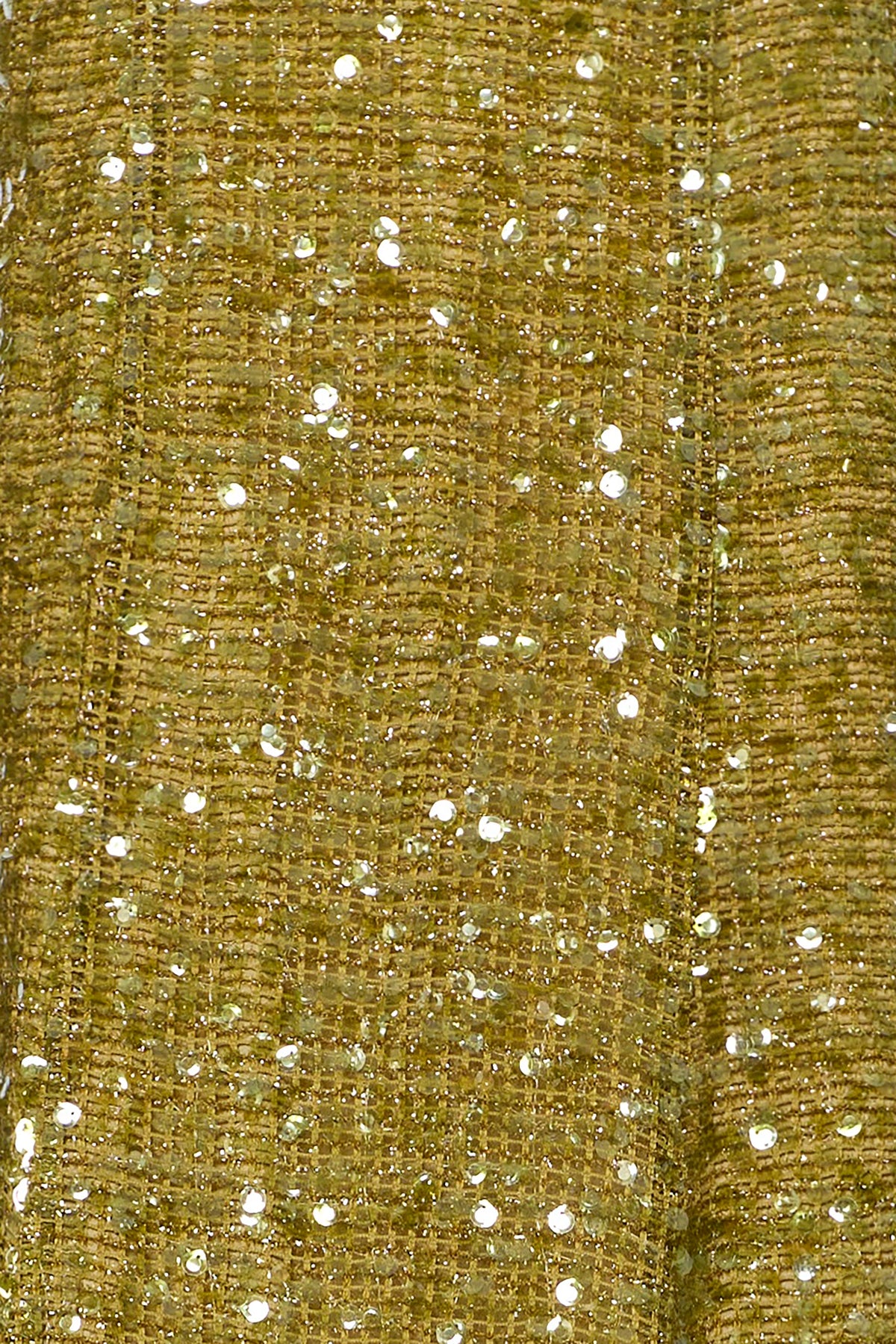 Close up of the Lindsey Skirt in Moss Sequin. 