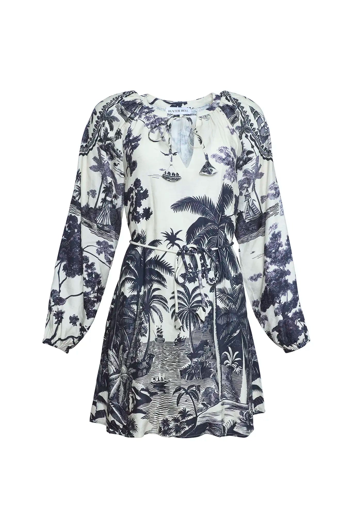 Lisette Dress | Navy Toile Raglan Sleeve Dress