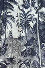 Close up of The Lisette Dress in Bermuda Toile.