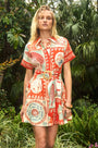 The Liza Dress in Lost at Sea print. 