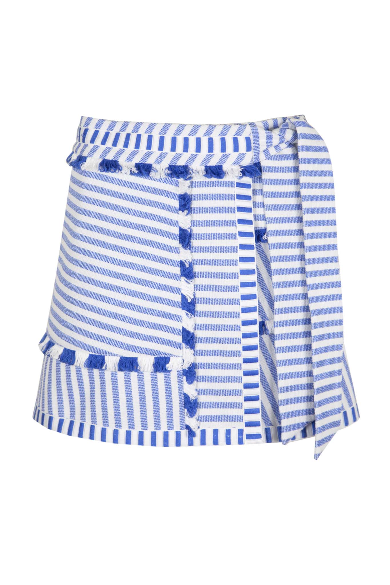 The Bay Skirt in blue & white stripe ghost image.