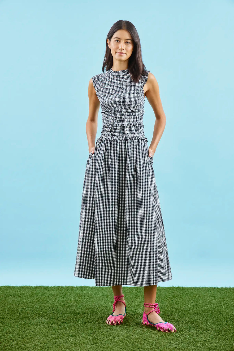 Hunter Bell Black and White Louise Dress Black and White / S Hunter Bell Black and White Louise Dress Black and White / S