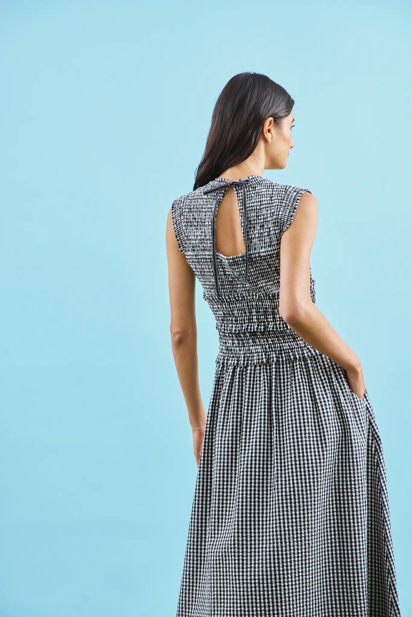 Louise Dress | Seersucker Gingham Smocked Dress