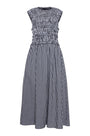 The Louise Dress, seersucker black and white gingham 