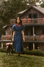 The Loving Dress in Blue Ridge Denim paired with the Birds of a Feather Scarf. 