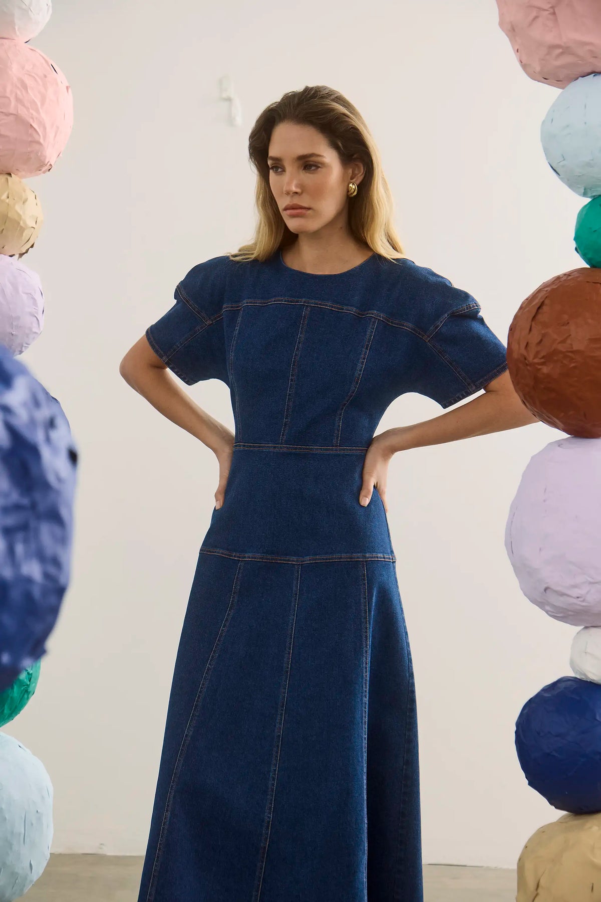 The Loving Dress in Blue Ridge Denim.