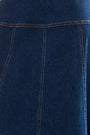 Close up of the Loving Dress in Blue Ridge Denim. 