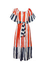 The Lucy Dress in Lighthouse Stripe Red.