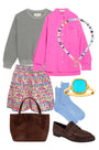 These Lura Shorts have a smocked waist and adjustable tie, made with Liberty Fabric.