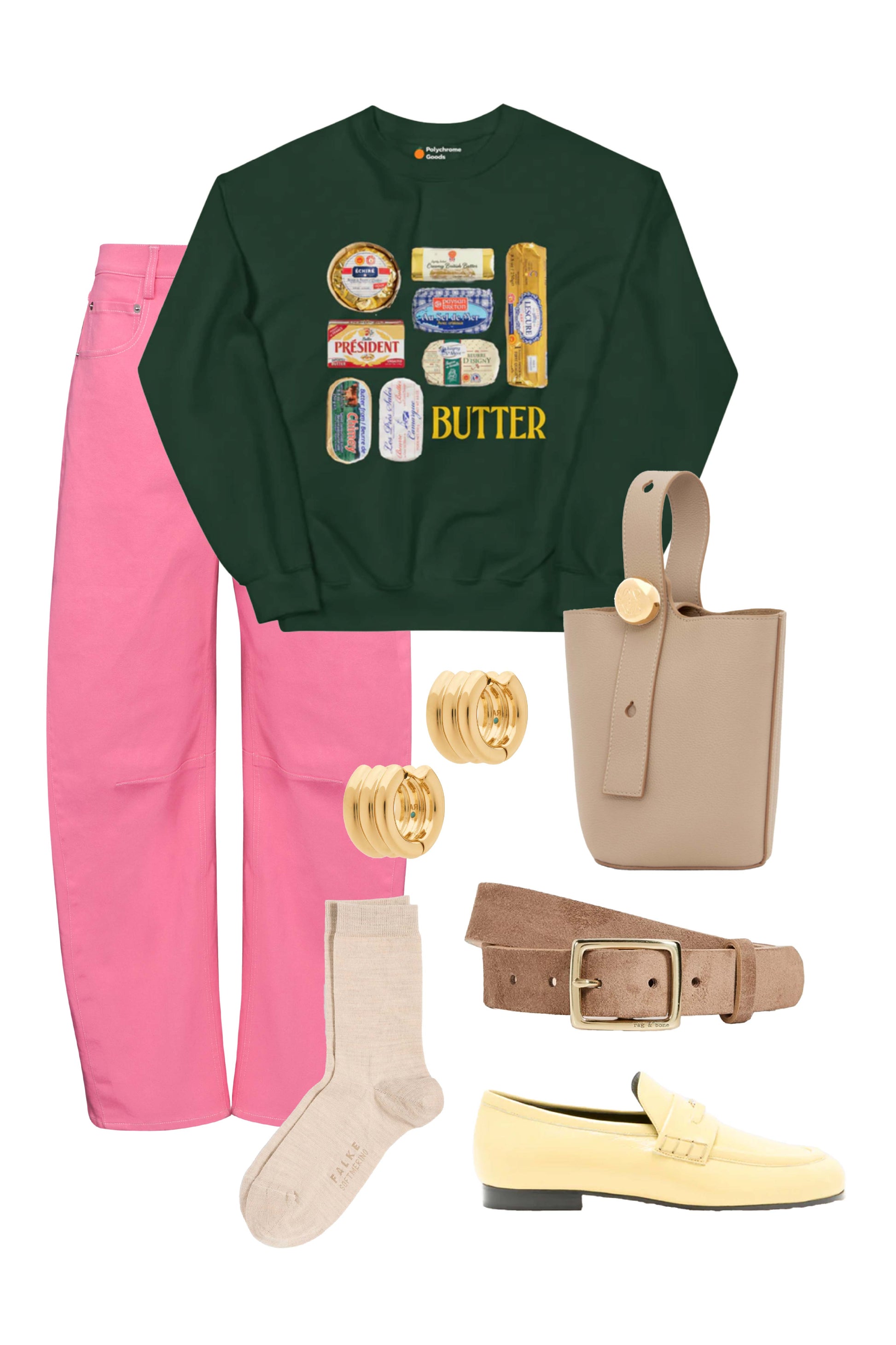 Peony stretch denim barrel leg jeans with five-pocket styling.