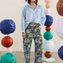 The Evangeline Shirt in Oxford Blue paired with the Mallory Jean in Primrose.
