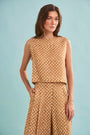 The Manning Top in Coconut Sand Dot paired with matching Cunningham Pant.
