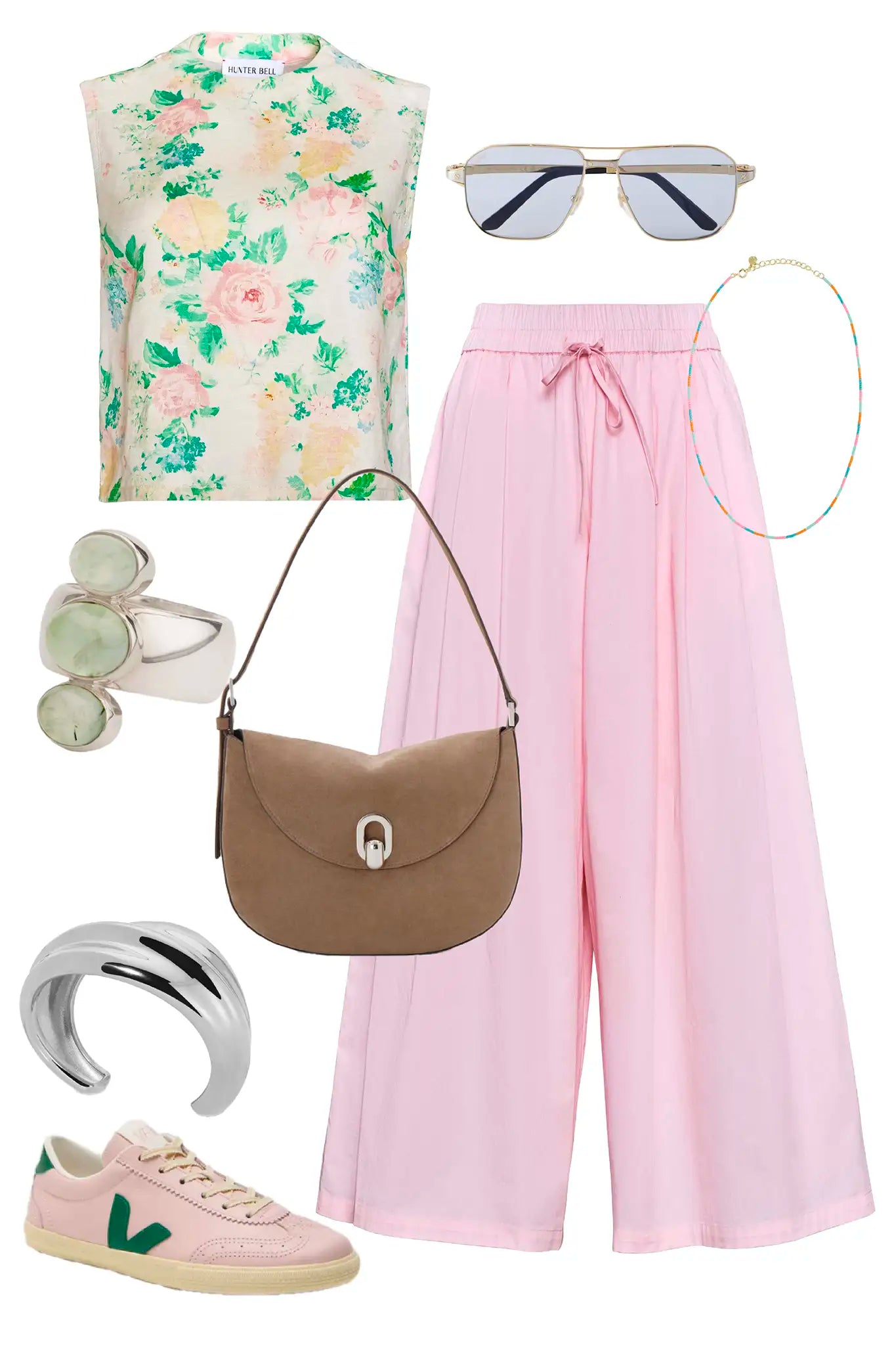 The Manning Top in Garden Rose Peony styled with the Whisper Pant.