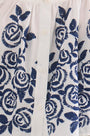 Close up of the Marie Top in White Rose Fence.