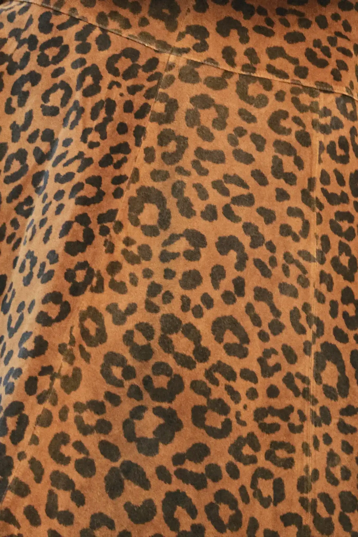 Close up of the Ida Skirt in Soho Leopard Camel. 