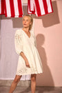 The Maya Dress in white.