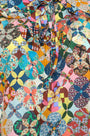Close up of the Mayfair Blouse in Picnic Quilt. 