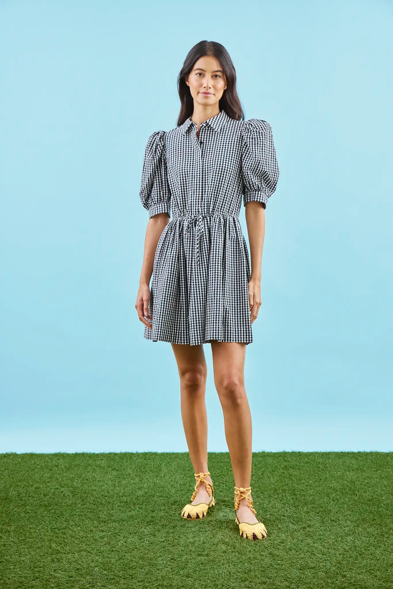 McCauley Dress | Gingham Puff Sleeve Dress