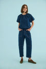The Mika Top in Blue Ridge Denim paired with the matching Mallory Jean. 