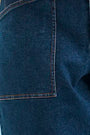 Close up of the Mallory Jeans in Blue Ridge Denim. 