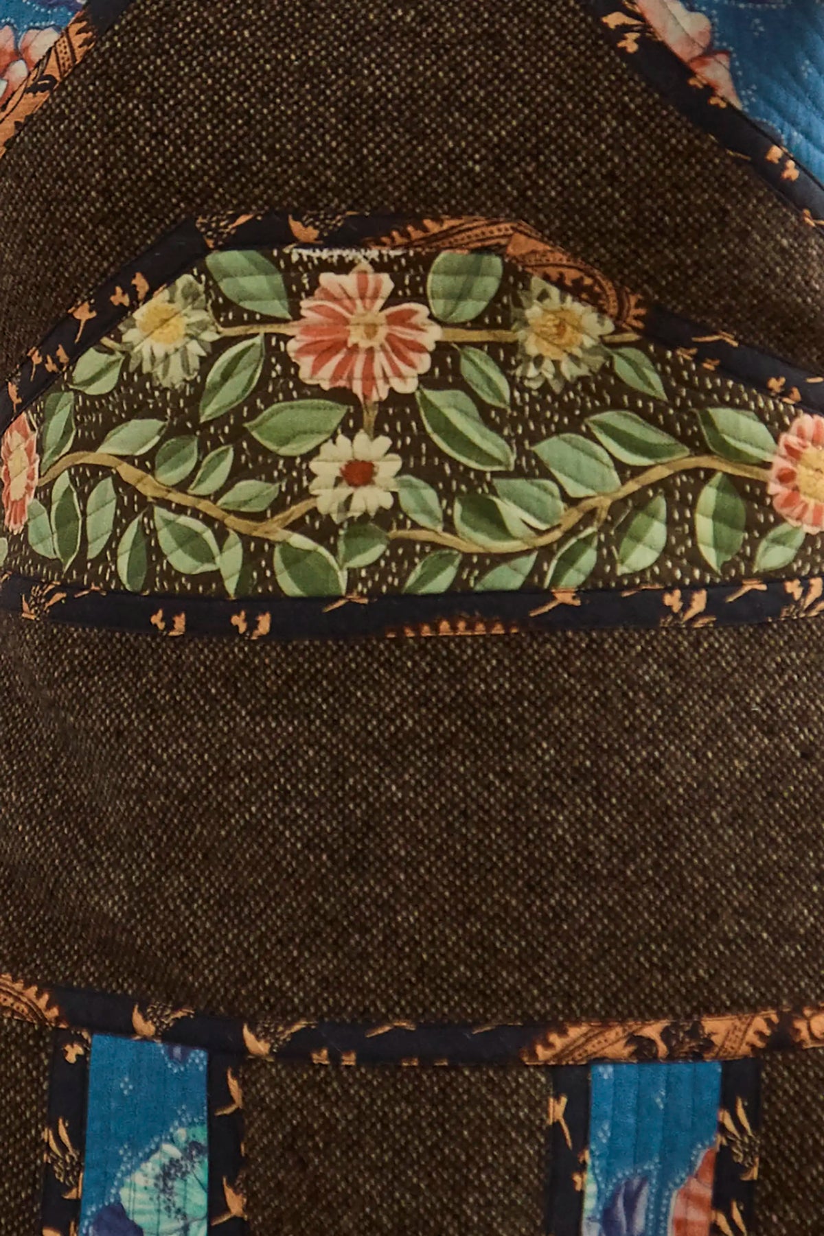 Close up of the Moira Dress in High Country Tweed. 
