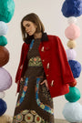The Moira Dress in High Country Tweed paired with the Keegan Toggle Jacket. 