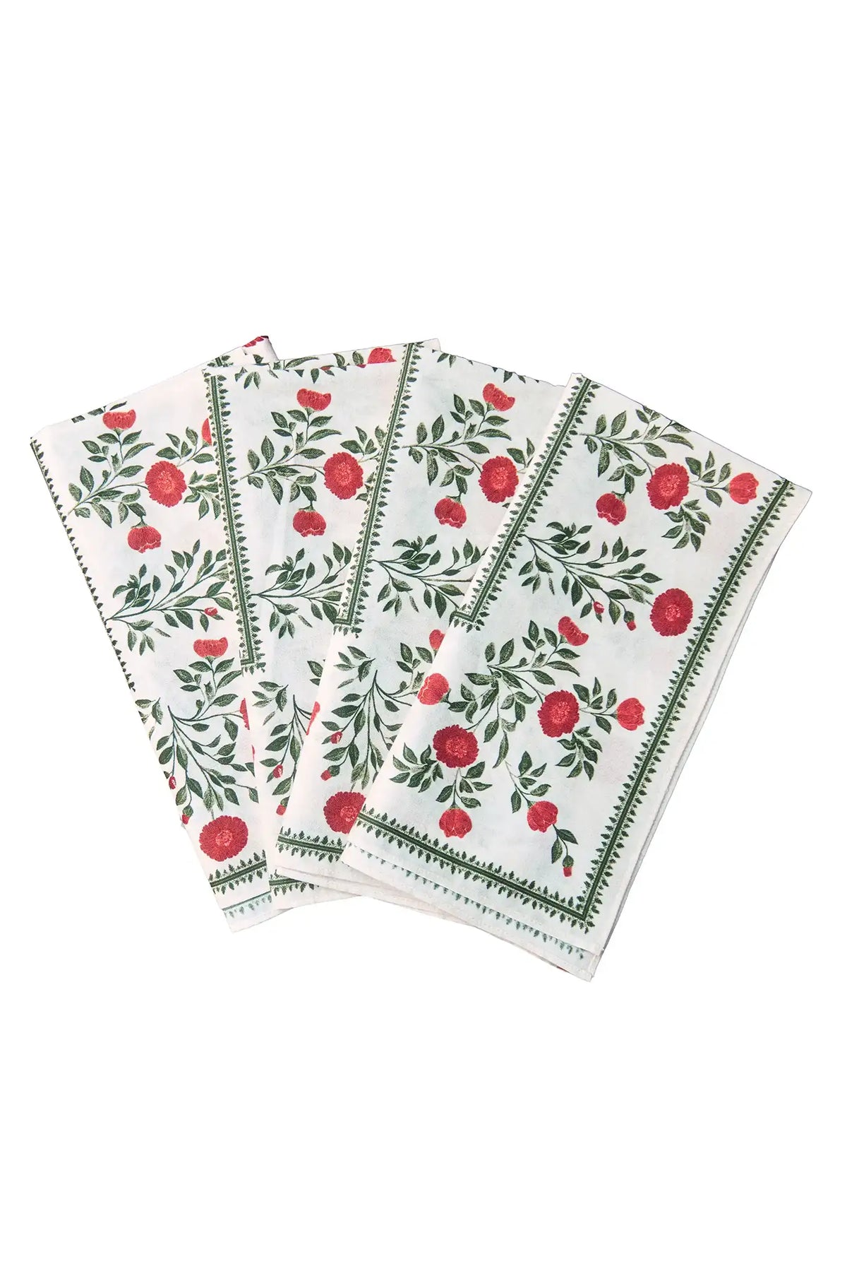 The Camellia Napkin Set in Camellia Ivory. 