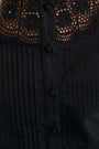 Close up of the Newton Dress in Onyx. 
