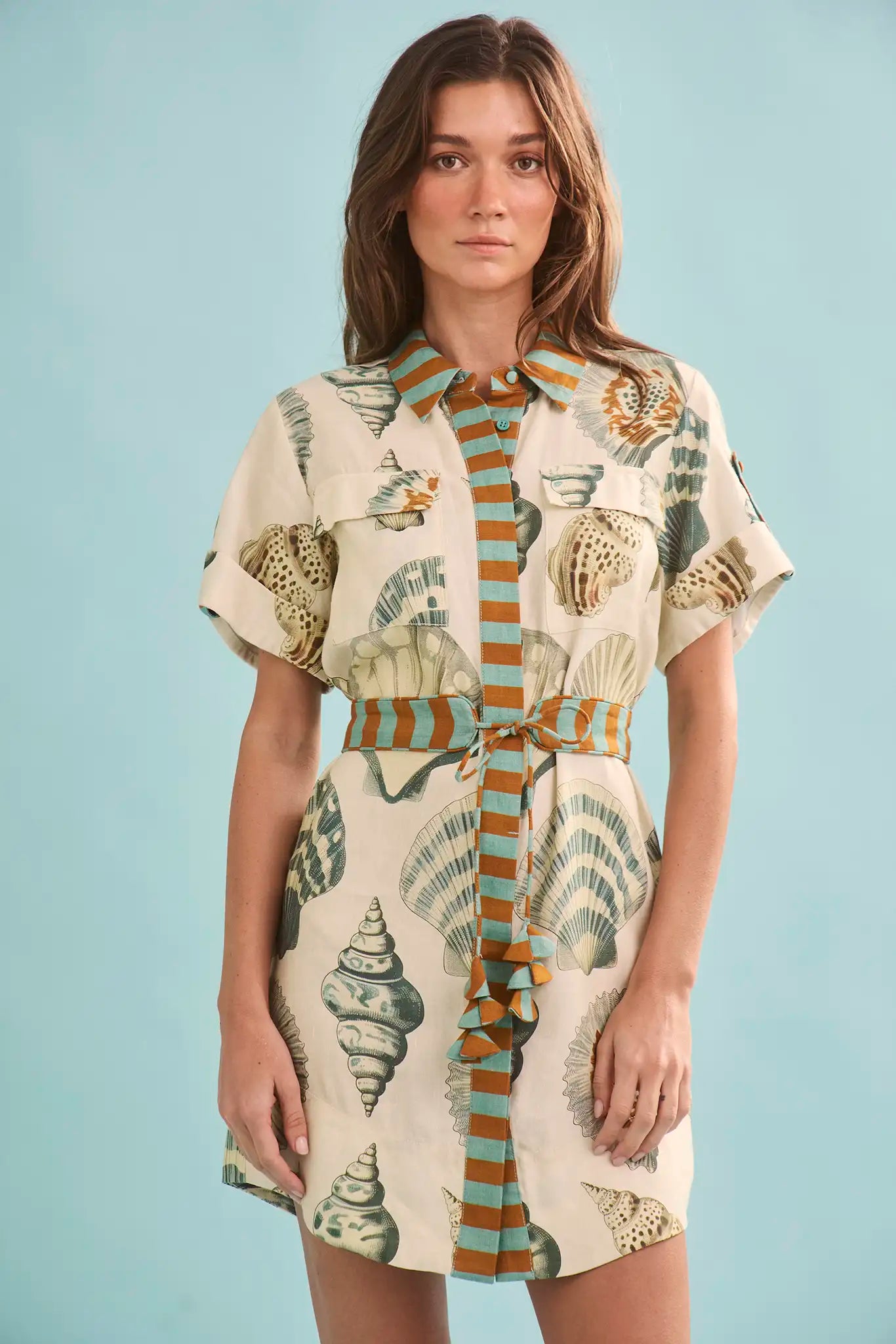 The Nicole Dress in Somers Shell Cream. 