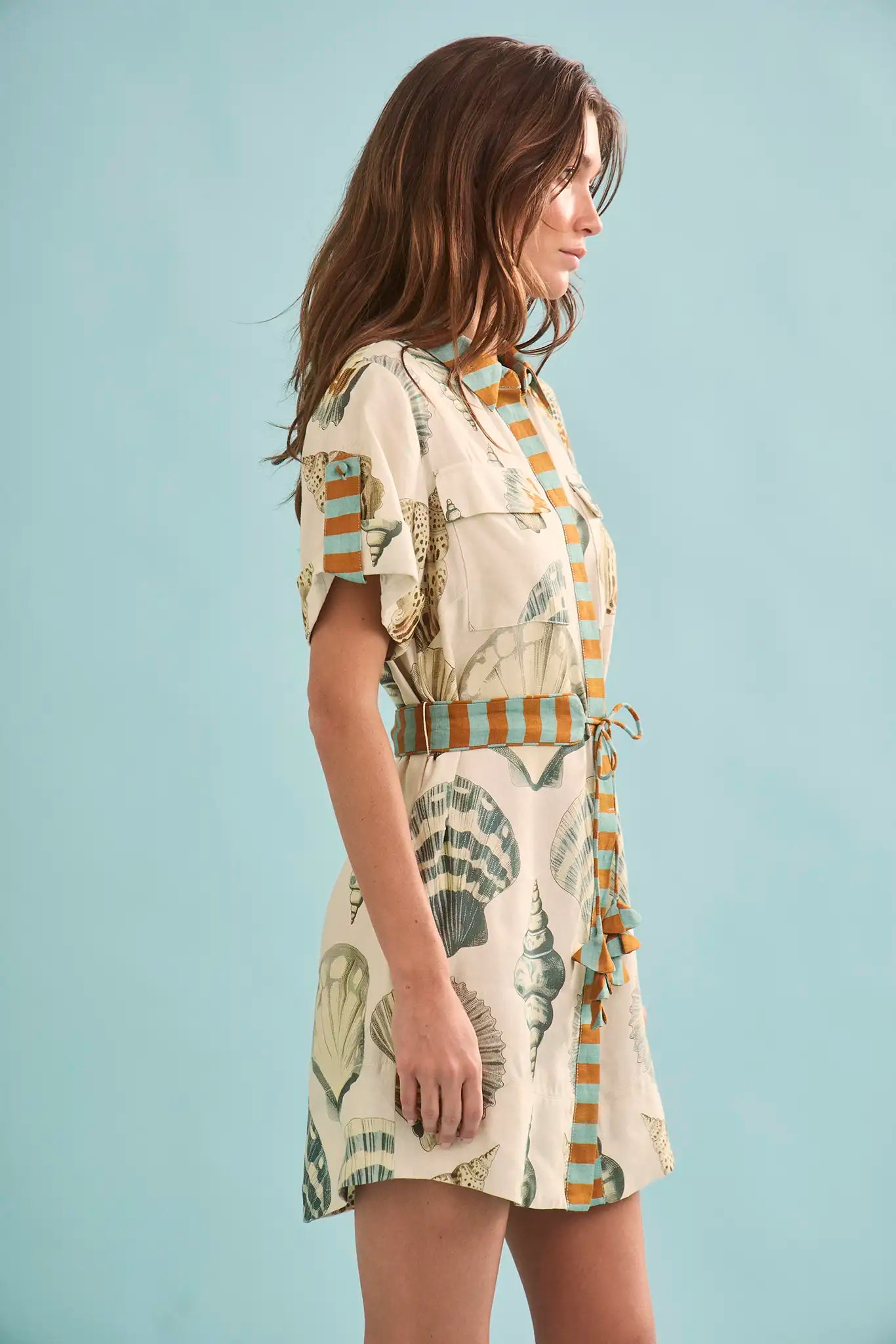 cream summer dress Hunter Bell Nicole Dress, Somers Shell Cream, Size M