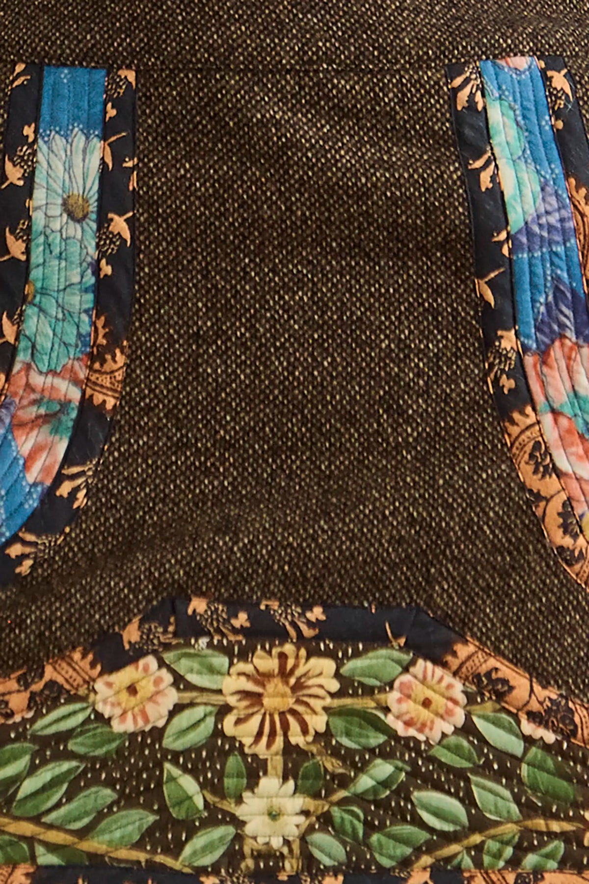Close up of the Schulte Skirt in High Country Tweed. 
