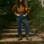 The Mallory Jeans in Blue Ridge Denim paired with the Odessa Top. 