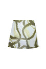 The Britt Mini Skirt in Seabreeze Ikat Green. 