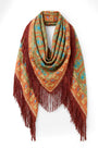 The scarf in Amber Glen Brown. 